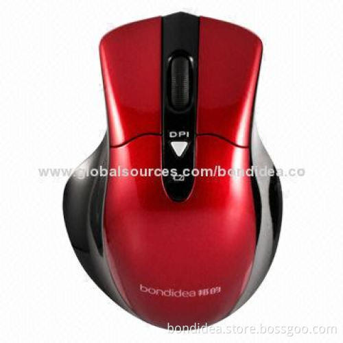 Wireless Ergonomic Mouse with Double Channels Communication Technology